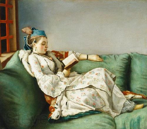 Jean-Etienne Liotard Portrait of Marie Adelaide de France en robe turque Norge oil painting art